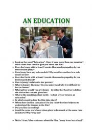 Film analysis questions - An Education