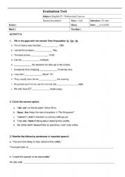 English Worksheet: Professional Courses - Module 4 - Media