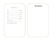 English Worksheet: My monster