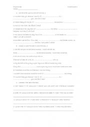 English Worksheet: conditional 3 test