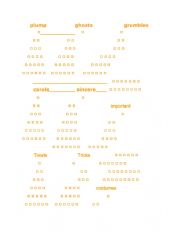 English Worksheet: Halloween word pyramid