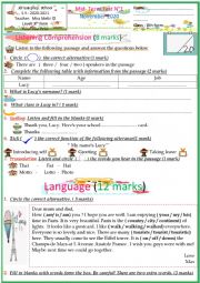 English Worksheet: 8th form test