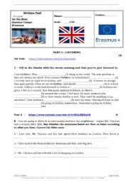 English Worksheet: On the move: summer camps, Erasmus+