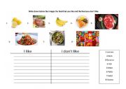 English Worksheet: food