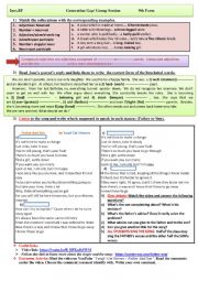 English Worksheet: Generation Gap Yusuf Cat Stevens Compoun Adjectives 