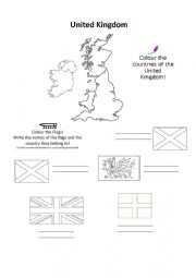 English Worksheet: The UK _ Colouring