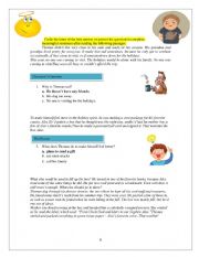 English Worksheet: Story Test
