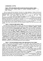 English Worksheet: Mid-term test 1/ 8th form