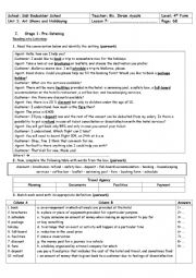 English Worksheet: 4th Form - Unit 1 - Lesson n 7 - At The Travel Agency