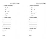 English Worksheet: Numbers. Shapes