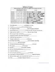 English Worksheet: reflexive pronouns