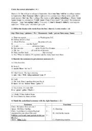 8th form mid term test 1 language