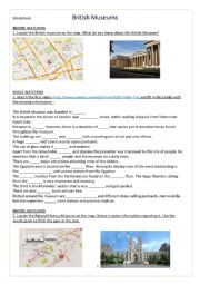 English Worksheet: British Museums Worksheet