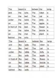 prepositions of place