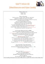 English Worksheet: CANT HOLD US (MACKLEMORE). COMPLETE THE SONG
