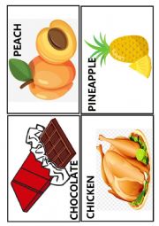 English Worksheet: FOOD FLASH CARDS 2/2