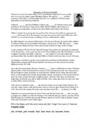 English Worksheet: Winston Churchill : Biography