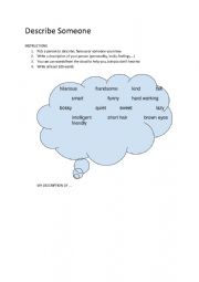 English Worksheet: Describe