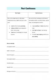 English Worksheet: Simple Past VS Past Continuous