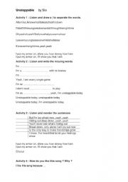 English Worksheet: Unstoppable 