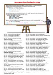 Question Practise - Food and Eating - A2 level