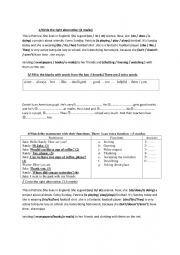 English Worksheet: 7th form end of  term test 1 language part1
