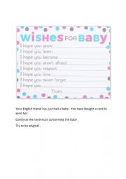 Wishes for a baby
