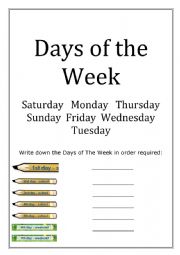 Days of the week