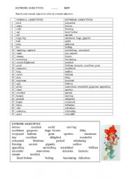English Worksheet: Extreme adjectives