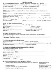 English Worksheet: Grammar revision 