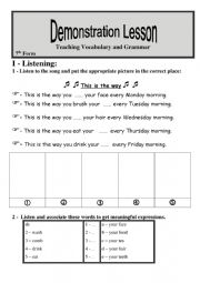 English Worksheet: Teaching vocabulary and grammar
