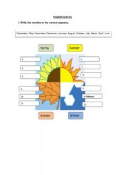 English Worksheet: Months of the year