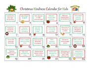 Christmas Kindness Calendar for Kids