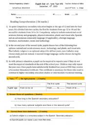 English Worksheet: 8th form test