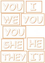 English Worksheet: pronouns cards