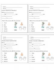 English Worksheet: descriptions quiz
