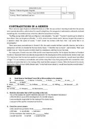 English Worksheet: Tex- Albert Einstein