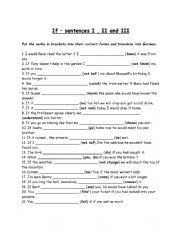 English Worksheet: All if-sentences types I, II and III