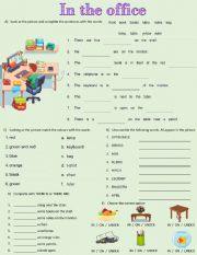 English Worksheet: In the office 
