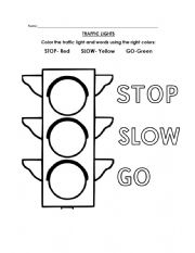 English Worksheet: Traffic Lights