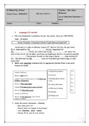 mid-ter test 1       for 8�th form