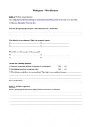 English Worksheet: Webquest Workhouses