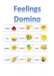 domino activites with emotions and feelings