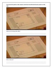 English Worksheet: asking for direction inside building worksheet