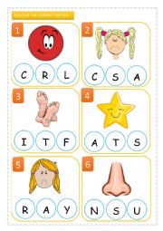 English Worksheet: REVIEW - Initial LETTER - Toddlers - SHAPES, FEELINGS, PARTS OF THE BODY