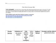 English Worksheet: Poetry Scavenger Hunt