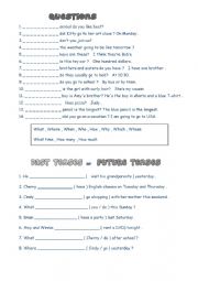 English Worksheet: Question Words 