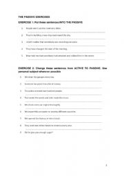 English Worksheet: the passive