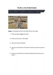 English Worksheet: The boy in the striped pjs