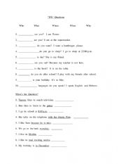 English Worksheet: Wh  Questions